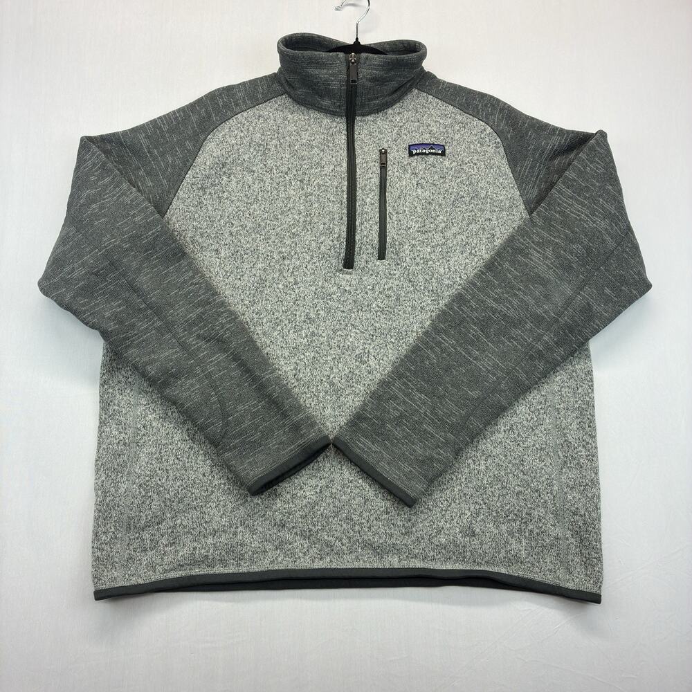 Patagonia Better Sweater 1/4 Zip Fleece Pullover Men’s Large Gray Jacket